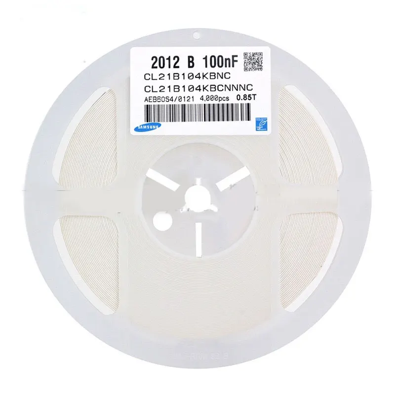 4000PCs � SMD capacitor 0805 104K 100nf 50V X7R procelain MLCC