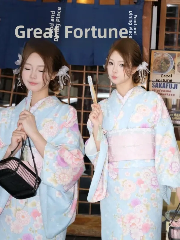 

New Vintage Japanese Traditional Kimono Photography Costume Shinto Bathrobe Polyester Fabric for Young Women Online Exclusive