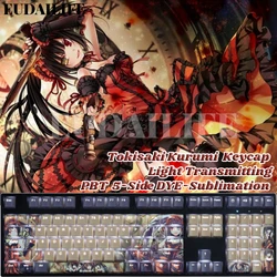 Date A Live Tokisaki Kurumi 108 Key PBT 5-Side DYE Sublimation Light Transmitting MX Cross Axis Switch Keycap Mechanical Keyboar