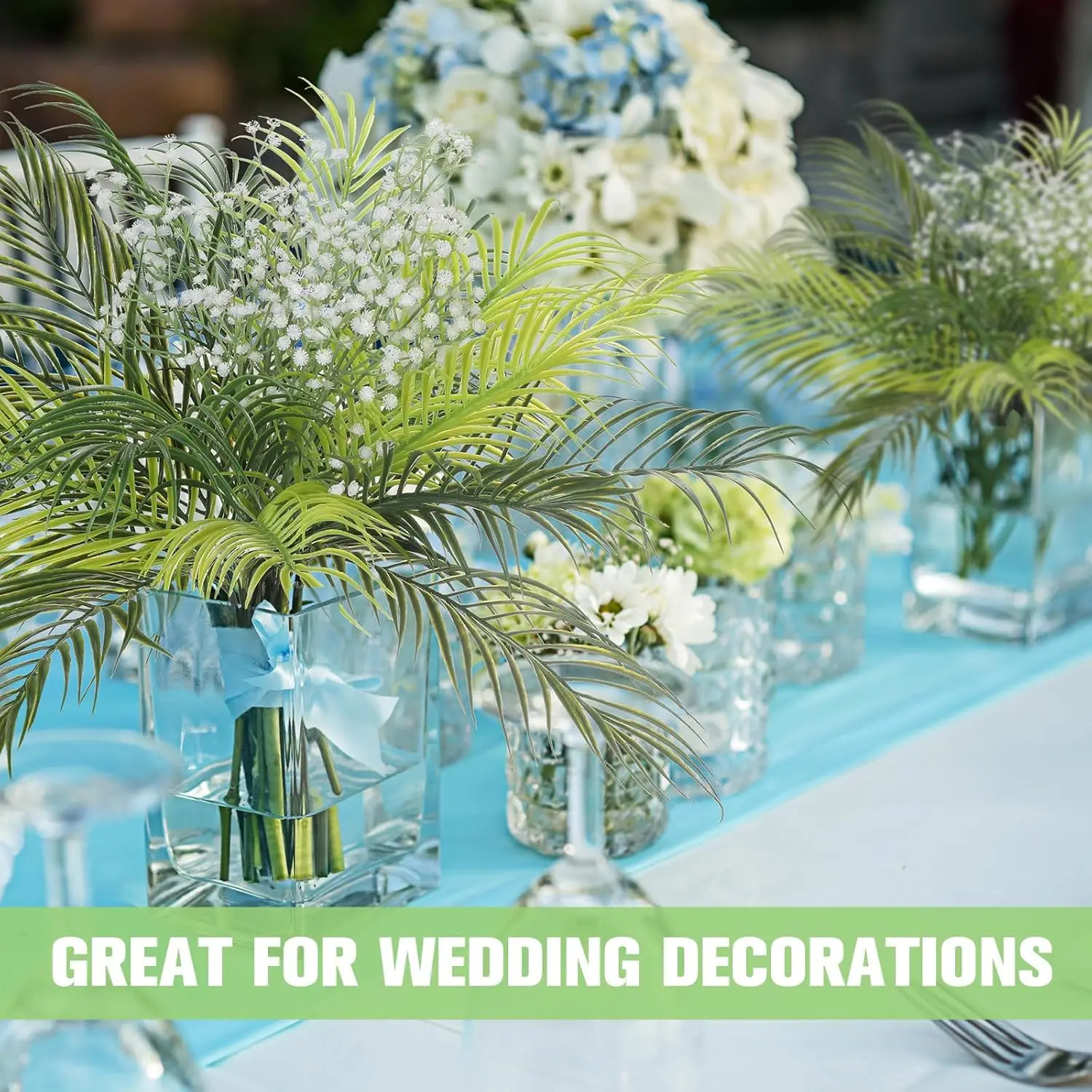 شجرة النخيل الاصطناعية النباتات البلاستيكية الخضرة وهمية فو للمنزل داخلي في الهواء الطلق حديقة زارع حشو حفل زفاف الديكور