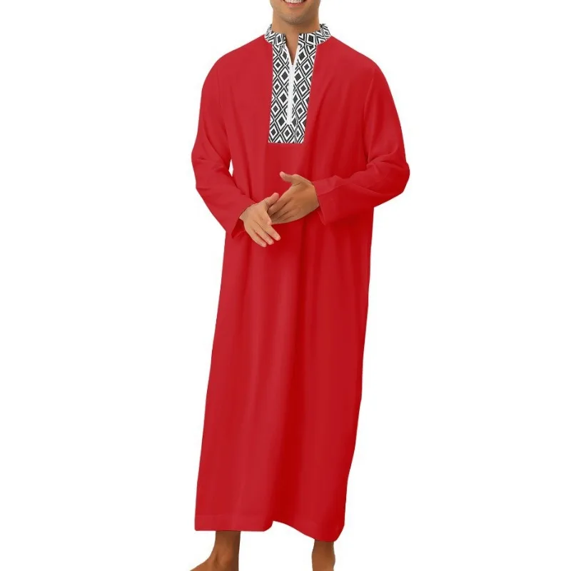 2023 Dubai Loose Robe Pocket Zipper Long Shirt Fashion Muslim Sets Men Clothing Thobe Arabic Saudi Abaya Islamic Pakistan Caftan