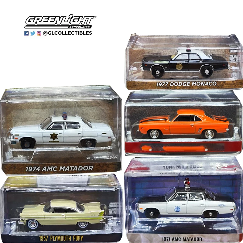 

Greenlight 1/64 Proportion 1977 Dodge Monaco - Hatchapee Series Diecast Model Alloy Car Child Christmas Gift Model Ornaments