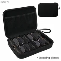 Organizador de gafas portátil a prueba de polvo, carcasa dura, caja de almacenamiento ajustable con 4/7 ranuras, estuche protector para gafas de sol, 1 Uds.