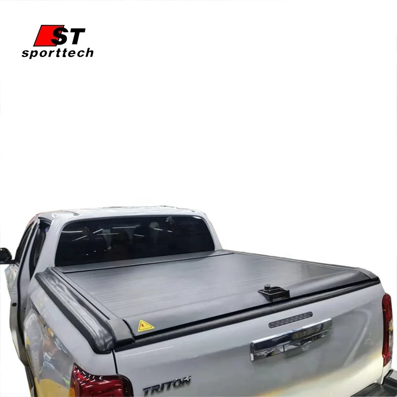 Wholesale Price Truck Hard Cover Retractable Tonneau Cover With Password Lock For Mitsubishi Triton L200  With Sport Bar