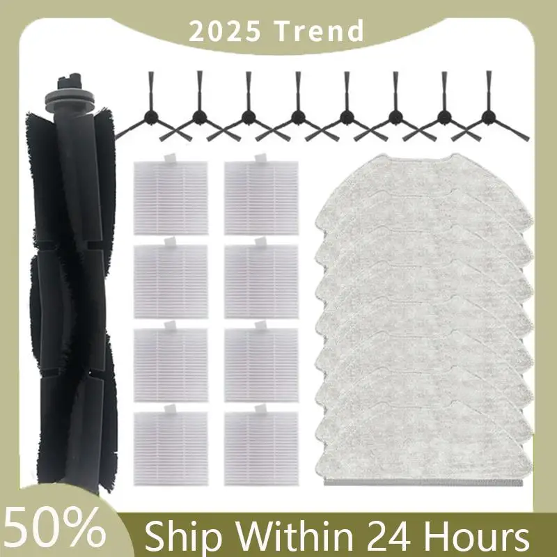 A75X أفضل 25 قطعة استبدال قطع الغيار ل AIRROBO T20 جهاز آلي لتنظيف الأتربة فرشاة جانبية رئيسية فلتر Hepa ممسحة القماش الملحقات