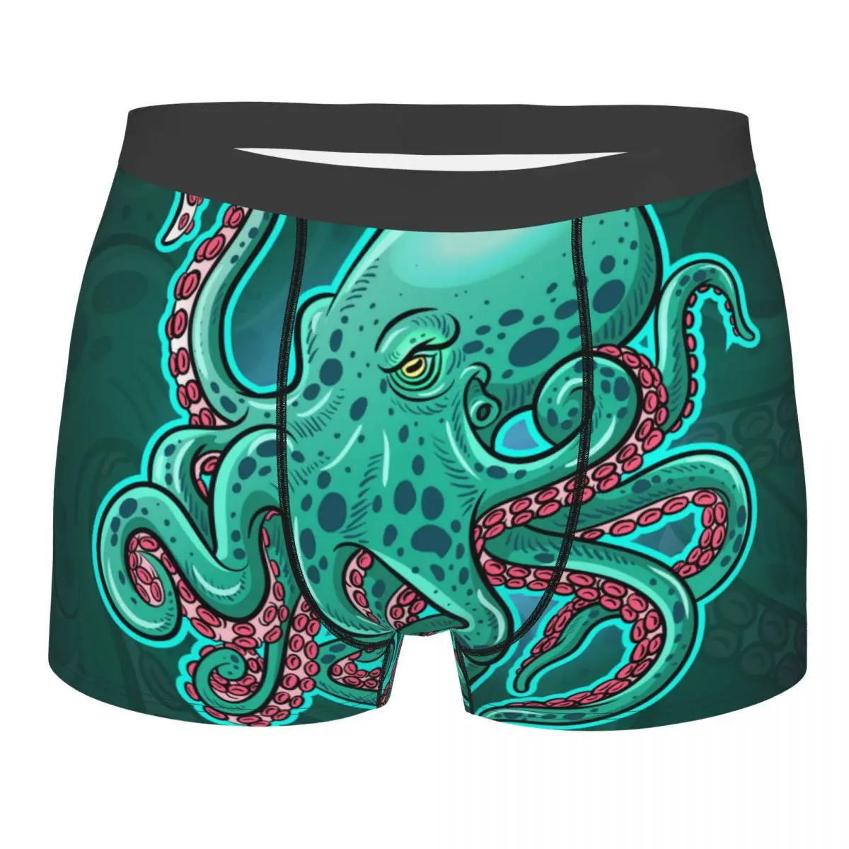 

Mens Boxer Sexy Underwear Soft Long boxershorts Kraken Octopus Mascot Underpants Male Panties