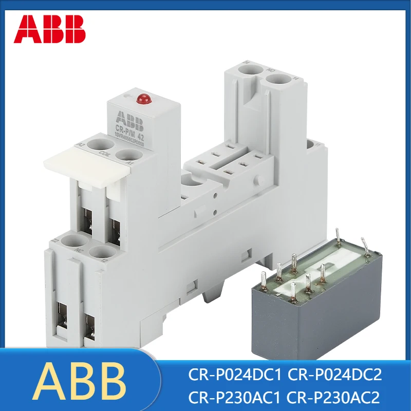 10PCS ABB Intermediate Relay CR-P024DC1 CR-P024DC2 CR-P230AC1 CR-P230AC2 Small DC24 DC 12V AC CR-PSS Base