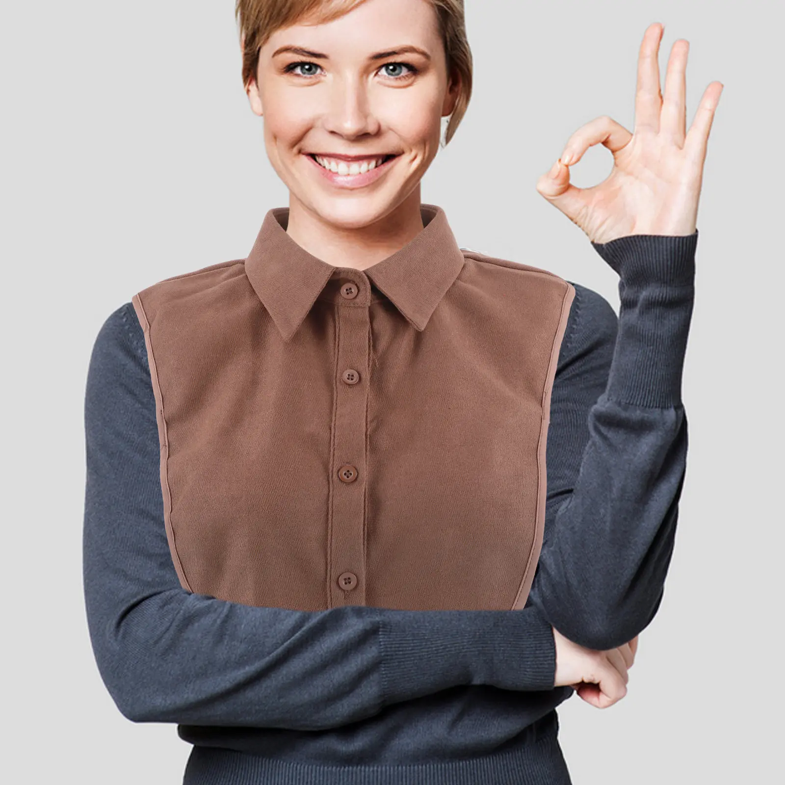 

Стильный съемный воротник-стойка для женщин: легко надеваемый аксессуар для повседневных и деловых образов