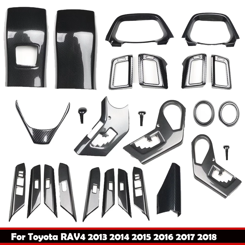 

LHD RHD для Toyota RAV4 RAV 4 2013-2018, переключатель окна, панель переключения передач, кондиционеры, розетка, руль, крышка прибора