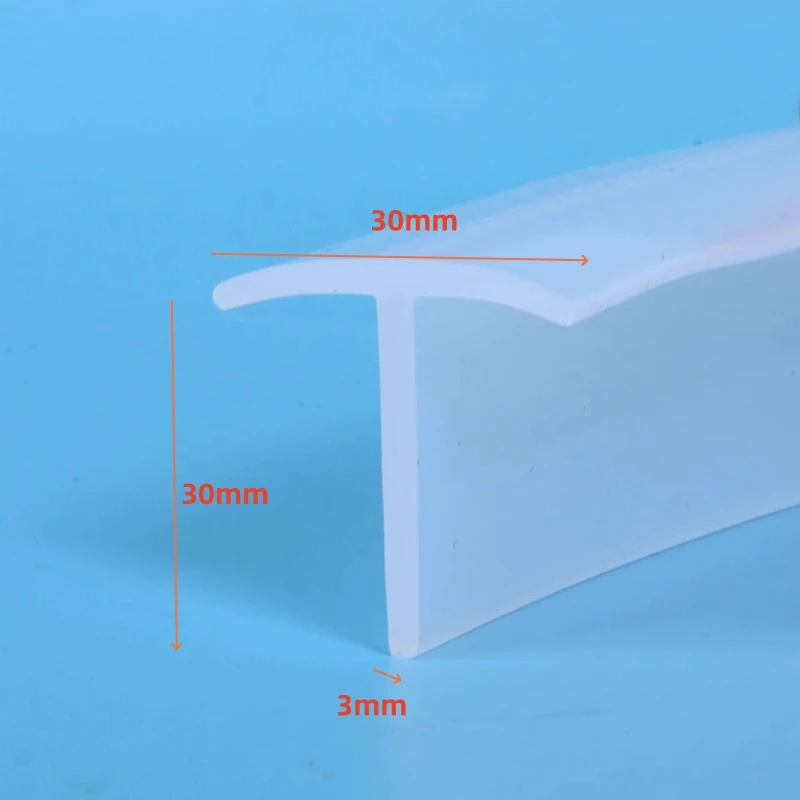 Silicone Rubber T Strip Gap Cover Sealing Bar Waterproof Heat Resist Transparent White Red Blue Black
