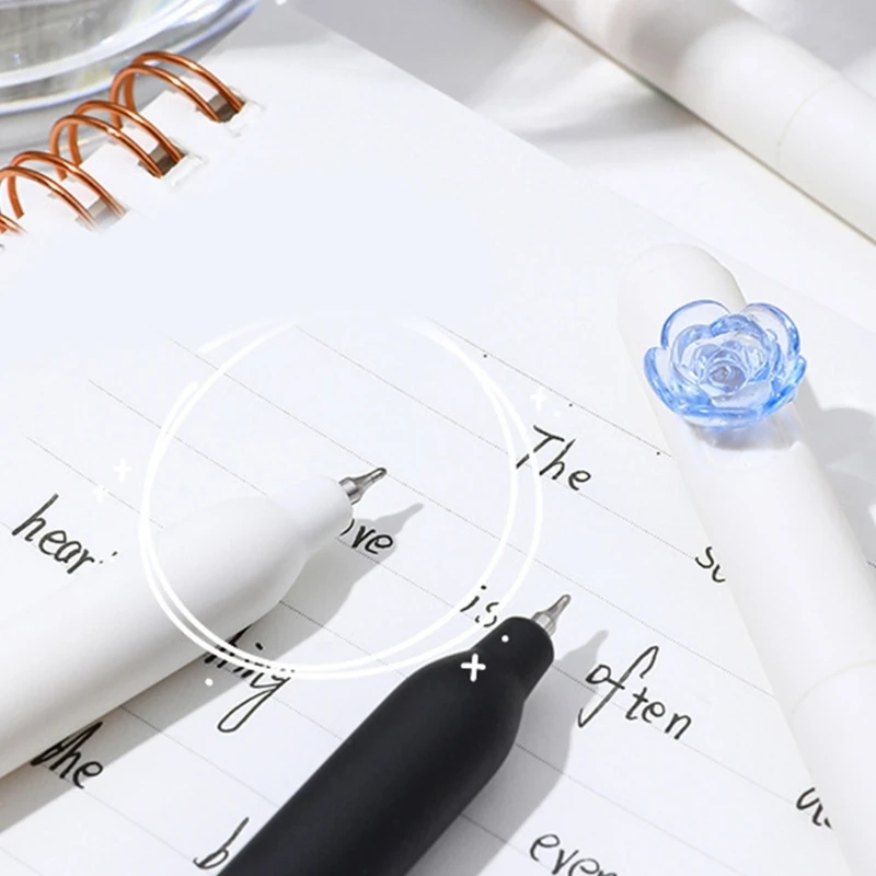 4x Bút Viết 0.5 Mm Bút Gel Xoay Trung Tính Bút Mực Đen Văn Phòng Phẩm Bút Trang Sức Giọt