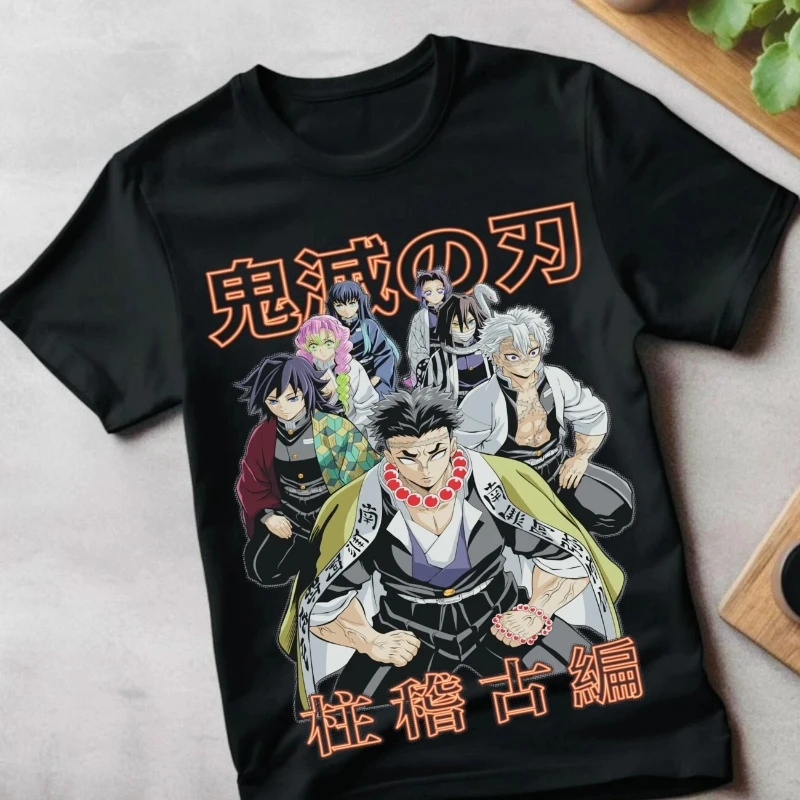 

Hashira T-shirt Demon Killer Kimetsu No Yaiba Tengen T-shirt Ghost's Blade Anime Summer New Men's and Women's Streetwear