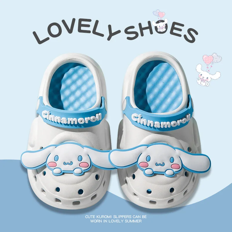 Kawaii My Melody Kuromi Cinnamoroll Slippers Kids Accessories Shoes Cartoon Bathroom Outdoor Beach Sandals Non Slip Girl Gift