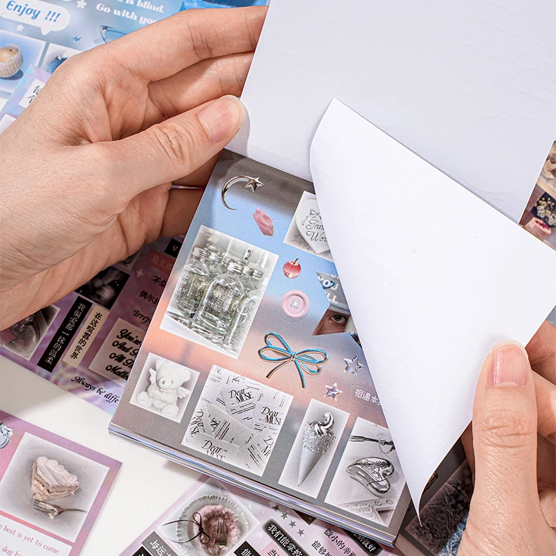 30 ورقة كتاب ملصقات لطيف مقطوع بالقالب - شارات تزيين حساب اليد لسكرابوكينغ للمجلات غير المرغوب فيها وصناعة يدوية #3