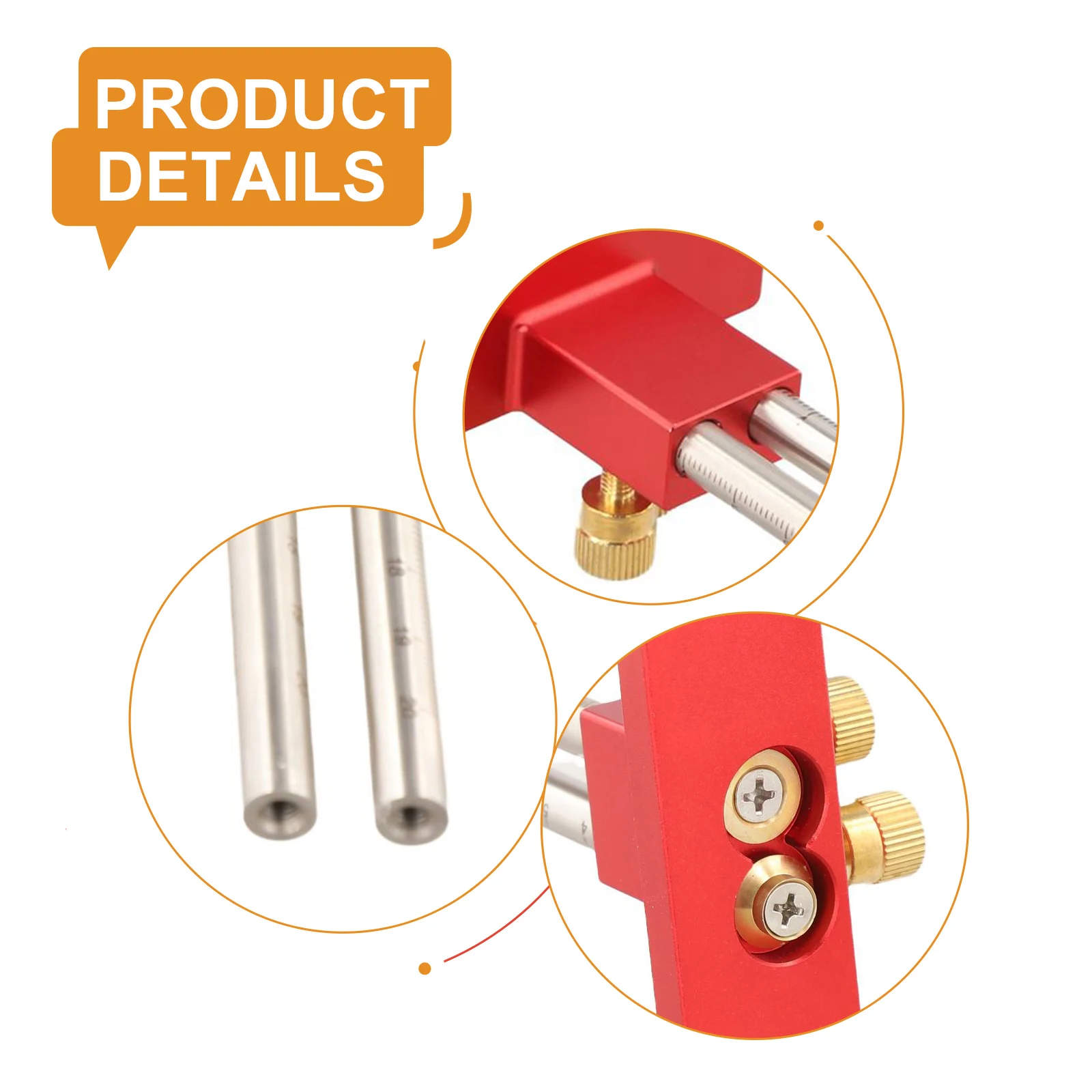 Double Head Scriber Tool Marking Gauge Wooden Tenon Marking Device Stainless Steel Scriber Ruler Woodworking Tool