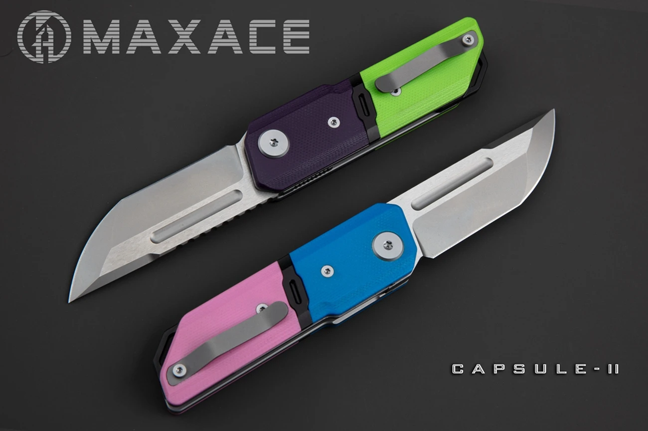 Maxace Capsule II G10 handle 10CR15COMOV Blade Outdoor folding knife Tool Picnic Fruit Knife