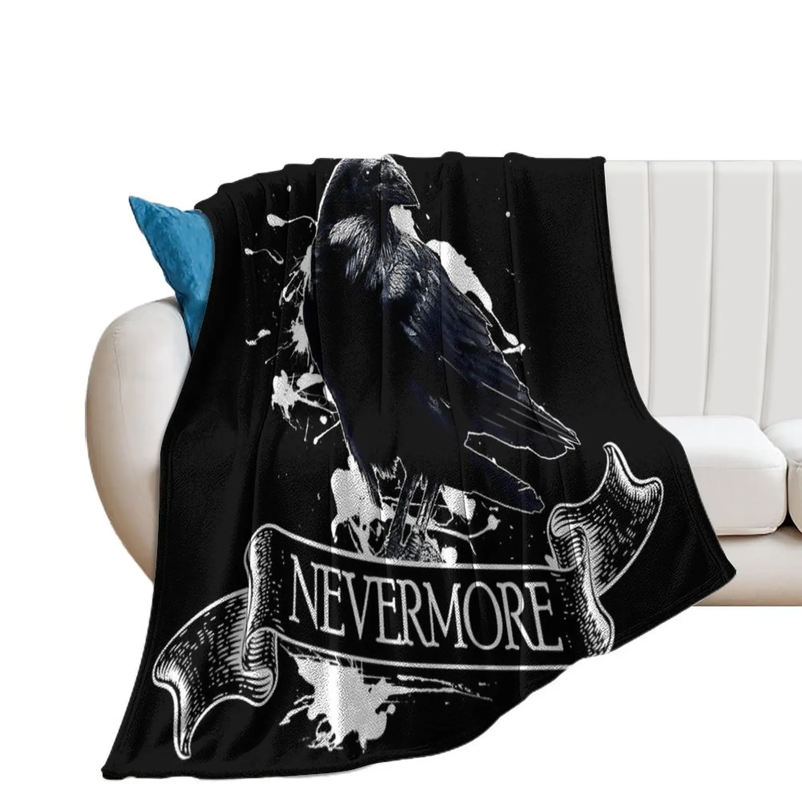 

Edgar Allan Poe Raven Nevermore Throw Blanket For Baby Furrys Luxury Designer sofa bed Blankets