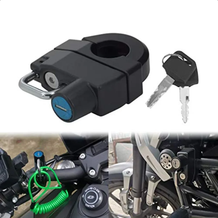 

Motorcycle Helmet Lock Universal Fit for 7 8'' 22 mm Handlebars Compatible with Sportster XL 883 1200 48 Cafe Racer Touring Ro