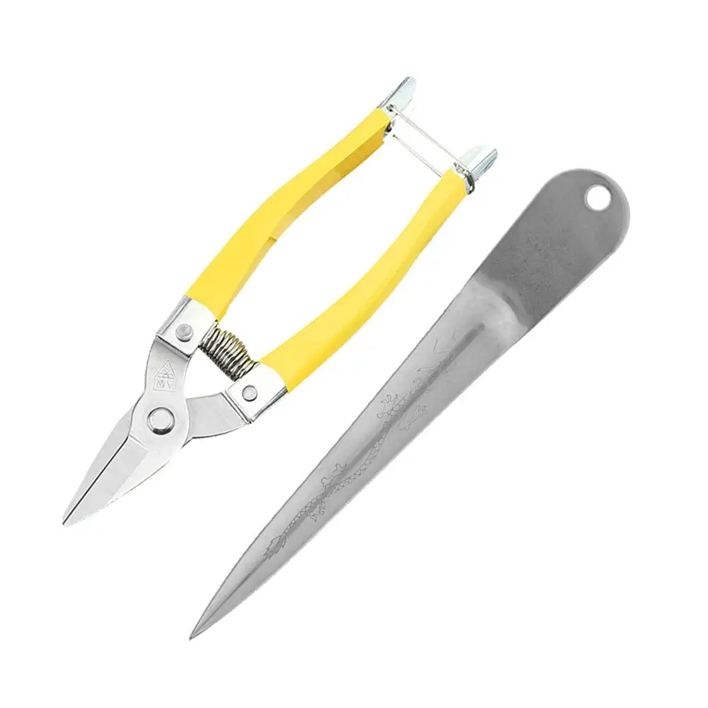 

2pcs Wicker Repair Kit Stainless Steel Scissor Trim Pry Bar Tool Basket Weaving Rattan Chair Cane Supplies Durable Smooth Edge