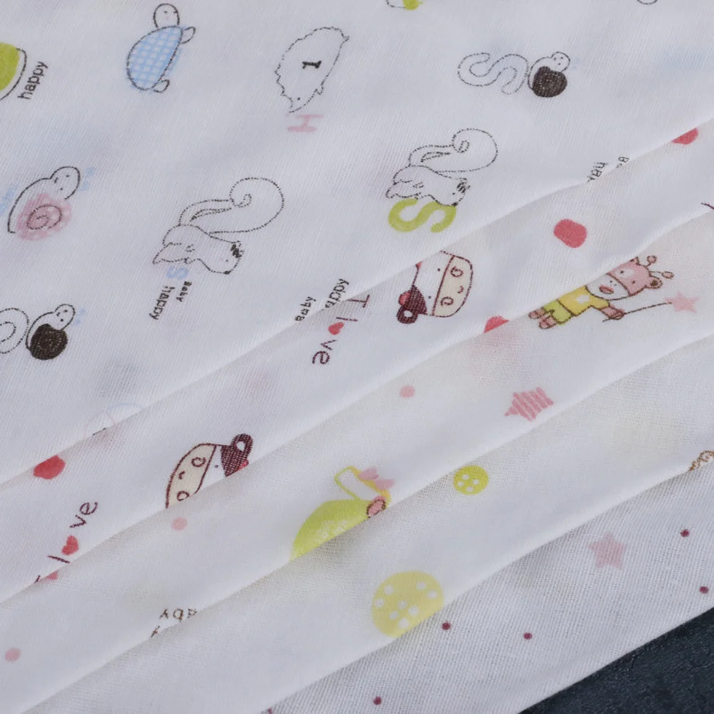 مرايل لعاب القطن طبقة مزدوجة 30x30 سنتيمتر منشفة شاش مطبوعة ماصة الطفل باندانا مثلث للأطفال الرضع #2