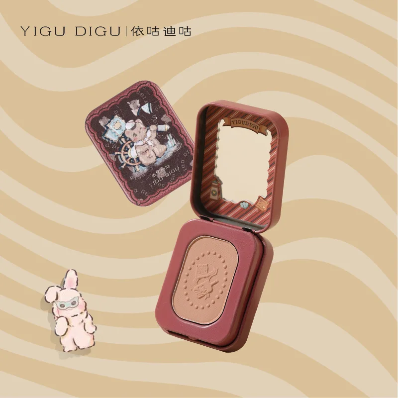 YIGUDIGU Small Tin Box Matte Blush Natural Nude Face Contouring Powder Longlasting Waterproof Shimmer Eyeshadow Rouge Makeup Hot