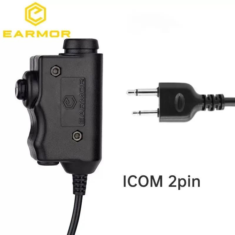 NONE Original EARMOR M51 PTT Adapter Airsoft Taktische Headset Kenwood (für baofeng) Stecker Taktische Headset Zubehör 10