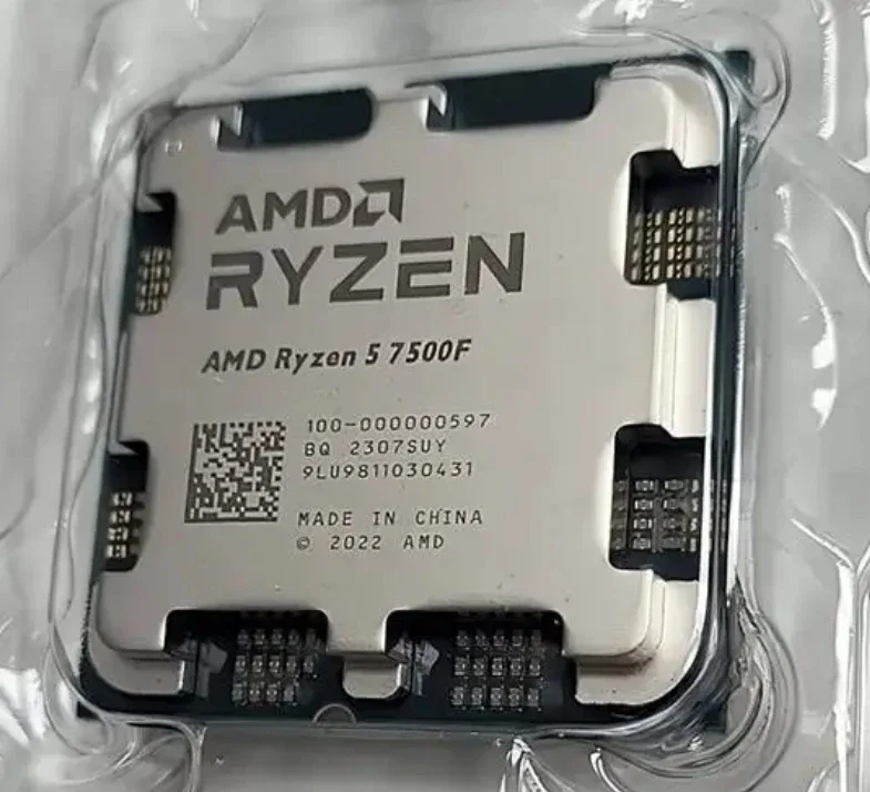 Nowe procesory R5 7500F dla AMD Ry zen 5 7500F 3,7 GHz 6-rdzeniowy 12-wątkowy procesor 5 NM L3 = 32 M 100- 000000597   Gniazdo AM5