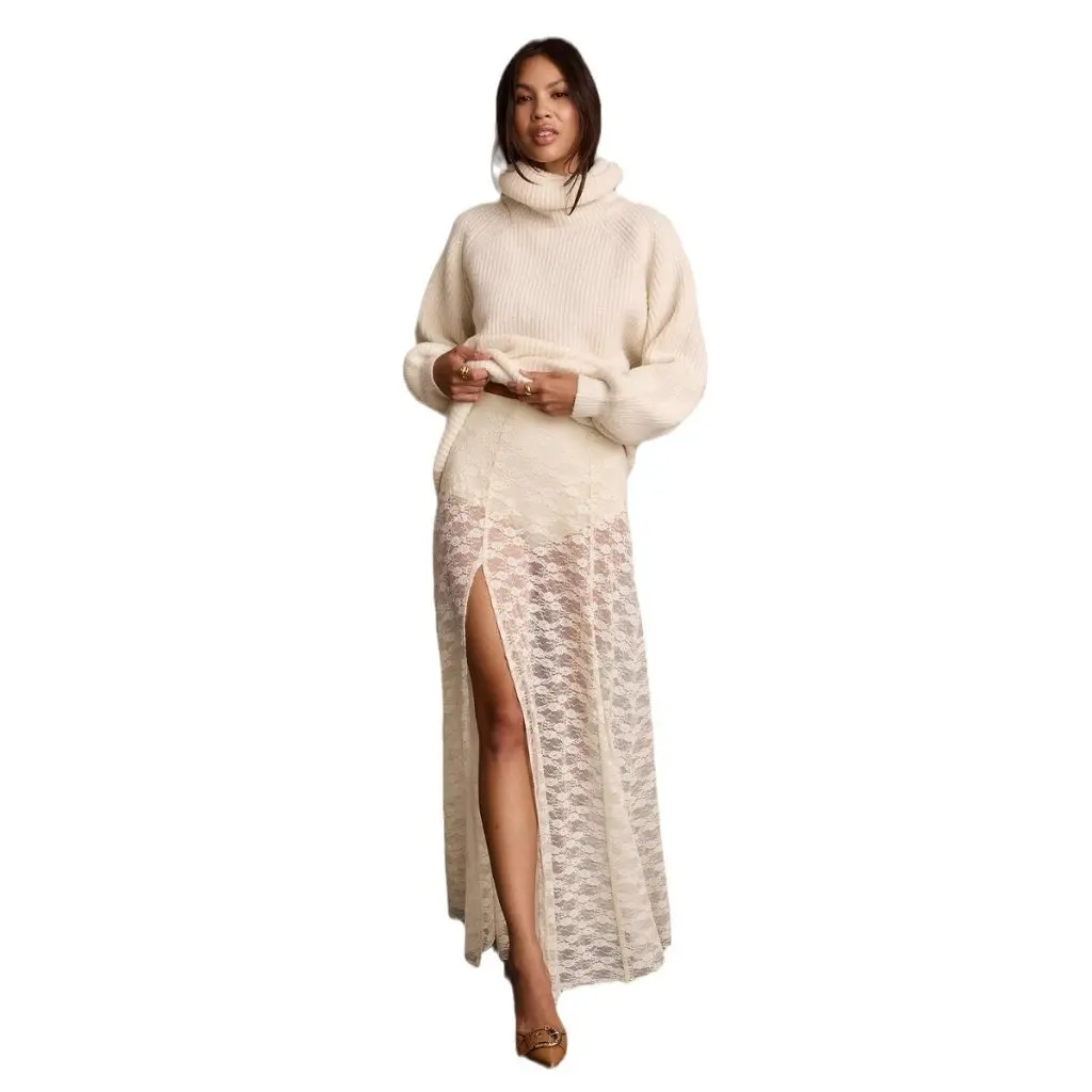 

Slim Lace See-through Two-piece Skirt European American Style Sexy Design E-commerce Hot Product for