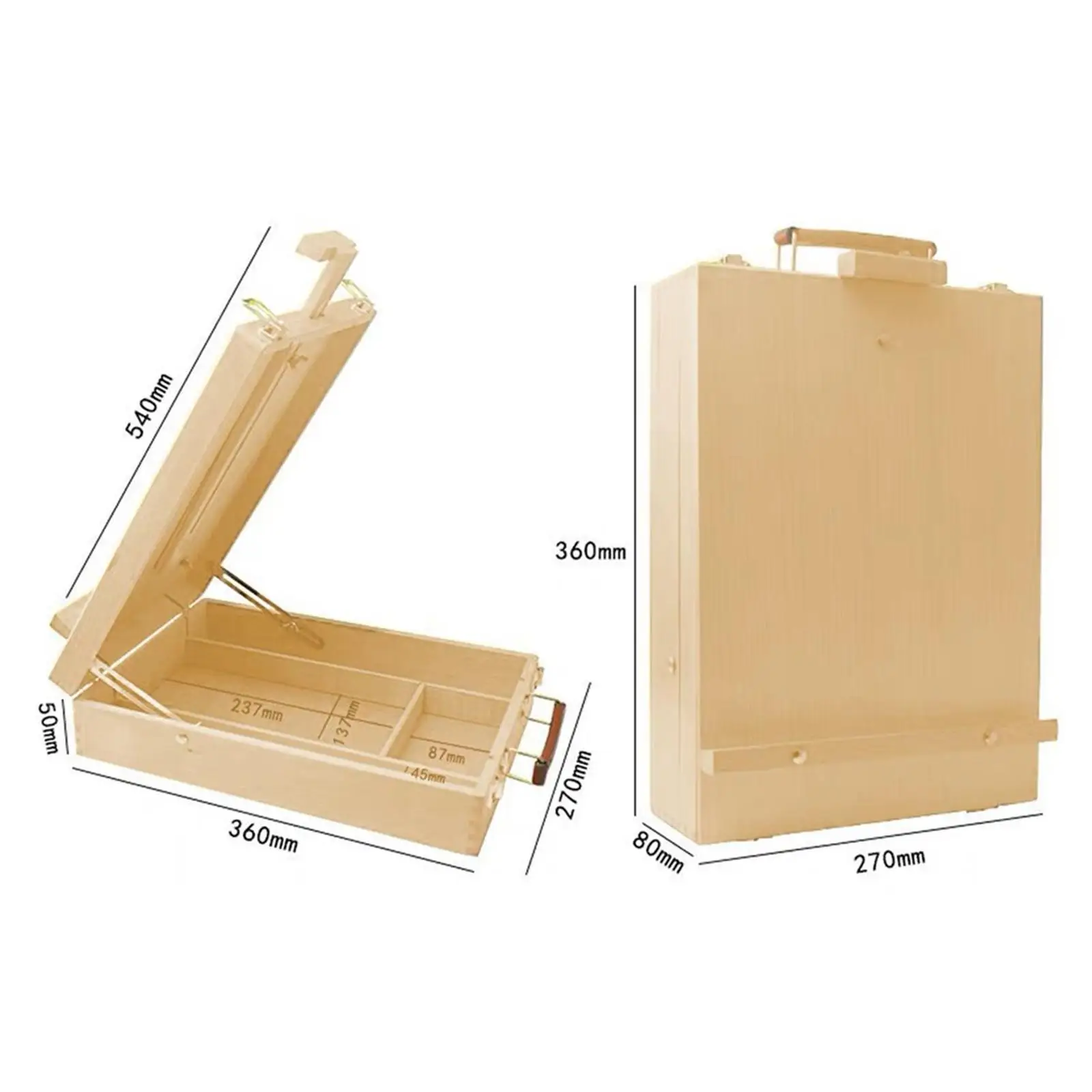 Настольный мольберт, регулируемая настольная коробка для рисования для начинающих, студия масляной живописи