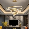 Anillo de luces led para decoración del hogar, lámparas colgantes modernas para sala de estar, comedor, iluminación interior 5