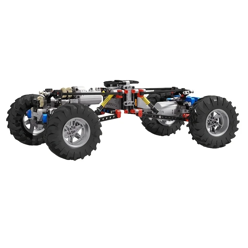 Vierradantrieb-Kletterset mit Aufhängungskomponenten und Reifen, MOC-Kombinationsset für Erwachsene mit hohem Schwierigkeitsgrad (ohne Stromversorgung).