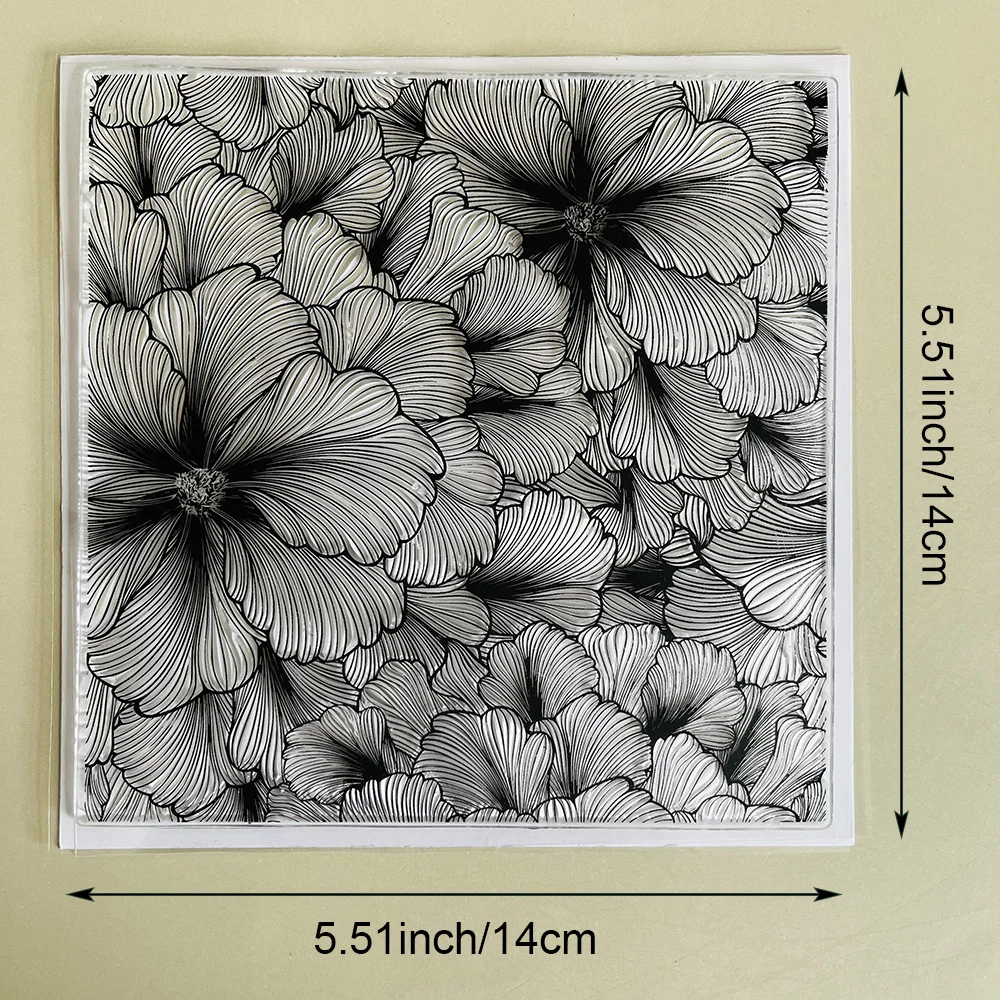 Blumen-Stempel für die gesamte Seite/Klare Stempel/Siegel für DIY-Scrapbooking, Kartenherstellung, Album, dekoratives Siegel, Basteln