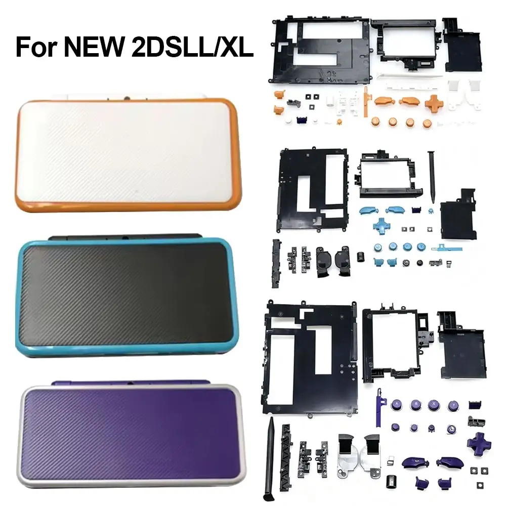 

Universal Game Console Buttons Kit Repairing Durable Full Housing Shell DIY Repair ABXY ZL ZR Buttons for NEW 2DSLL/XL