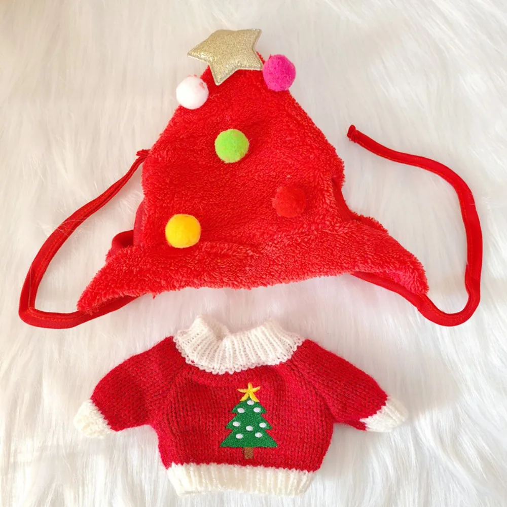 

Fashion Christmas 20cm Cotton Doll Clothes DIY Cartoon Toy Accessories Cute Colorful Doll Clothes Decoration BJD Doll