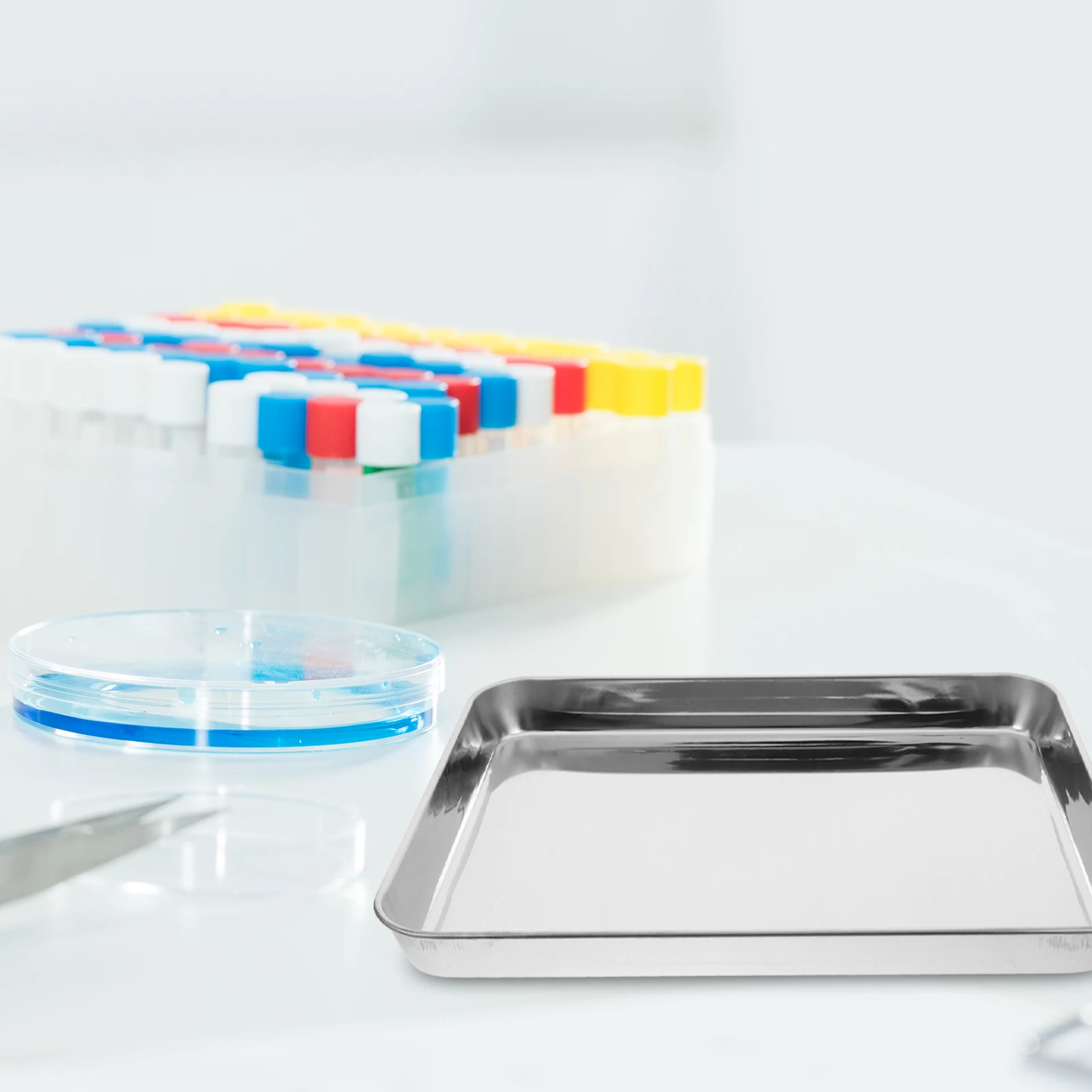 

1pc Medical Tray Stainless Steel Flat Bottom Wear-Resistant For Medical Instrument Storage Teaching Equipment Supplies