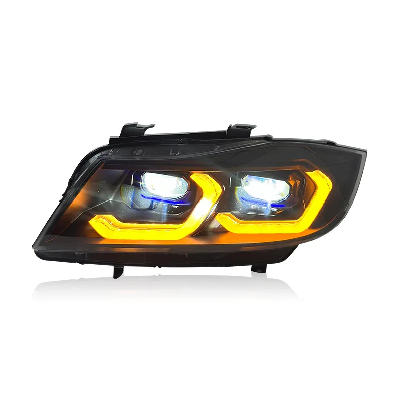 Für verbesserte Voll-LED-Scheinwerferbaugruppe für 3er E90 2005-2012 mit LED-Linse, Tagfahrlicht und sequentiellem Blinker