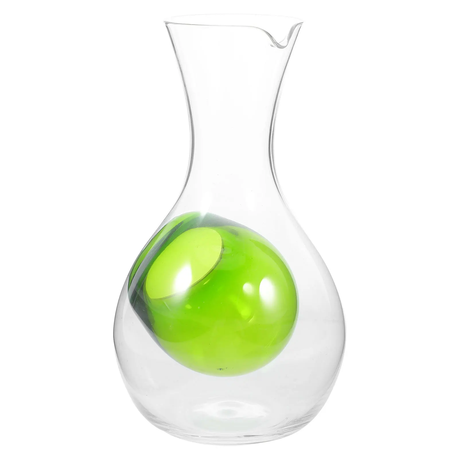 

400ml Glass Wine Decanter with Thumb Indentation for Comfortable Grip Rapidly Chills Beverages Small Glass Jug