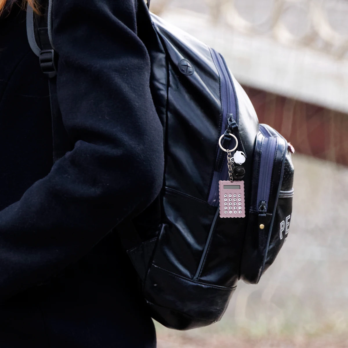 2pcs Mini Calculator Portable Electronic Keychain Computer Durable PVC Compact Lightweight Home Office School Kids Gifts