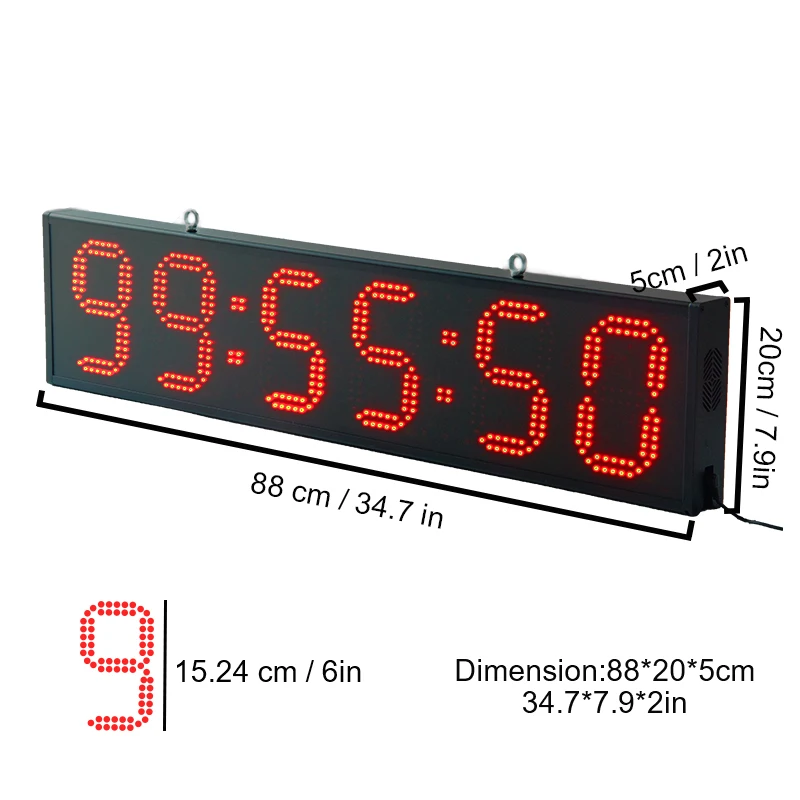 Big Electronic Sport Track Field Chronograph Timer Double Sided One Side Display LED Digital Timing Marathon Race Clock