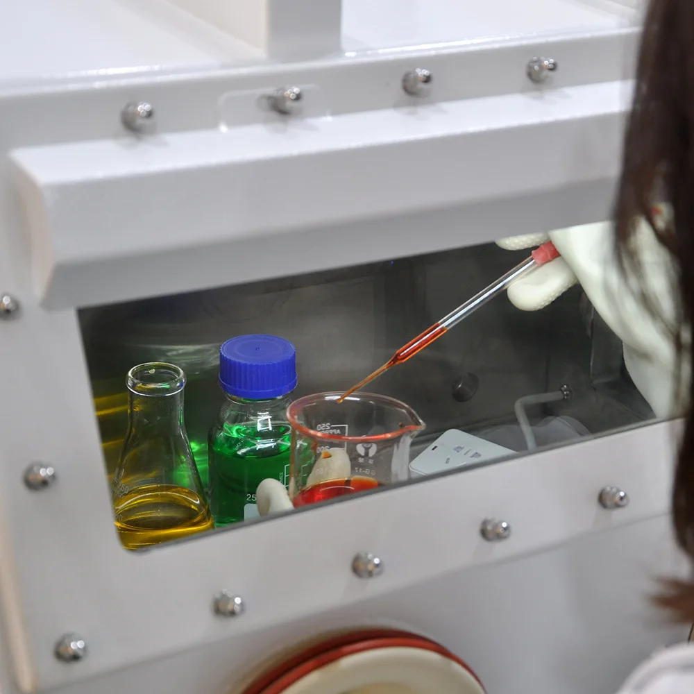 Vacuum Glove Box Laboratory Research Anaerobic Operation Stainless Steel Corrosion Resistant Negative Pressure
