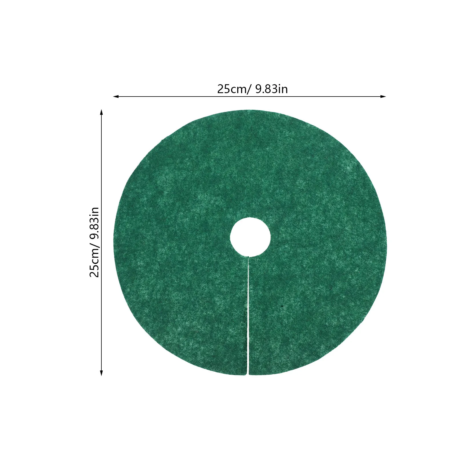 10Pcs Non-Woven Root Barrier Fabric 25Cm Outer Diameter 4Cm Inner Hole Reusable Tree Mulch Pad Tree Base Cover Root Prevention