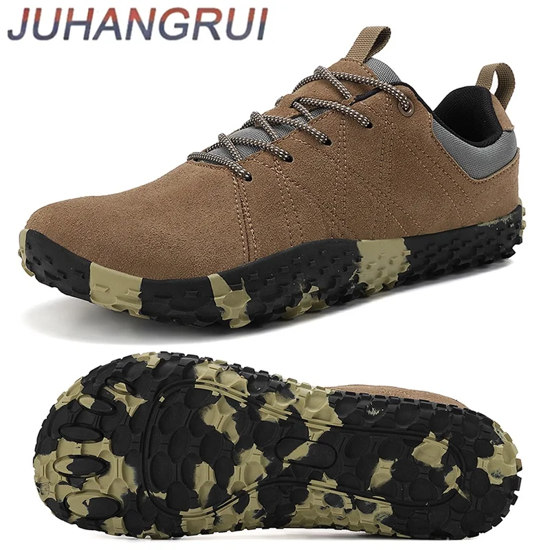 

Men's Wider Toe Sneakes Outdoor Climbing Shoes Breathable Hiking Shoes Anti-slip Rubber Sole Soft Sports Shoes Plus Size37-48