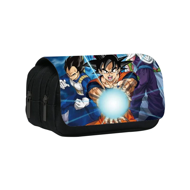 Dragon Ball Z Large Capacity Pencil Case, papelaria de estudante, material escolar, brinquedo infantil, presente de aniversário, Son Goku