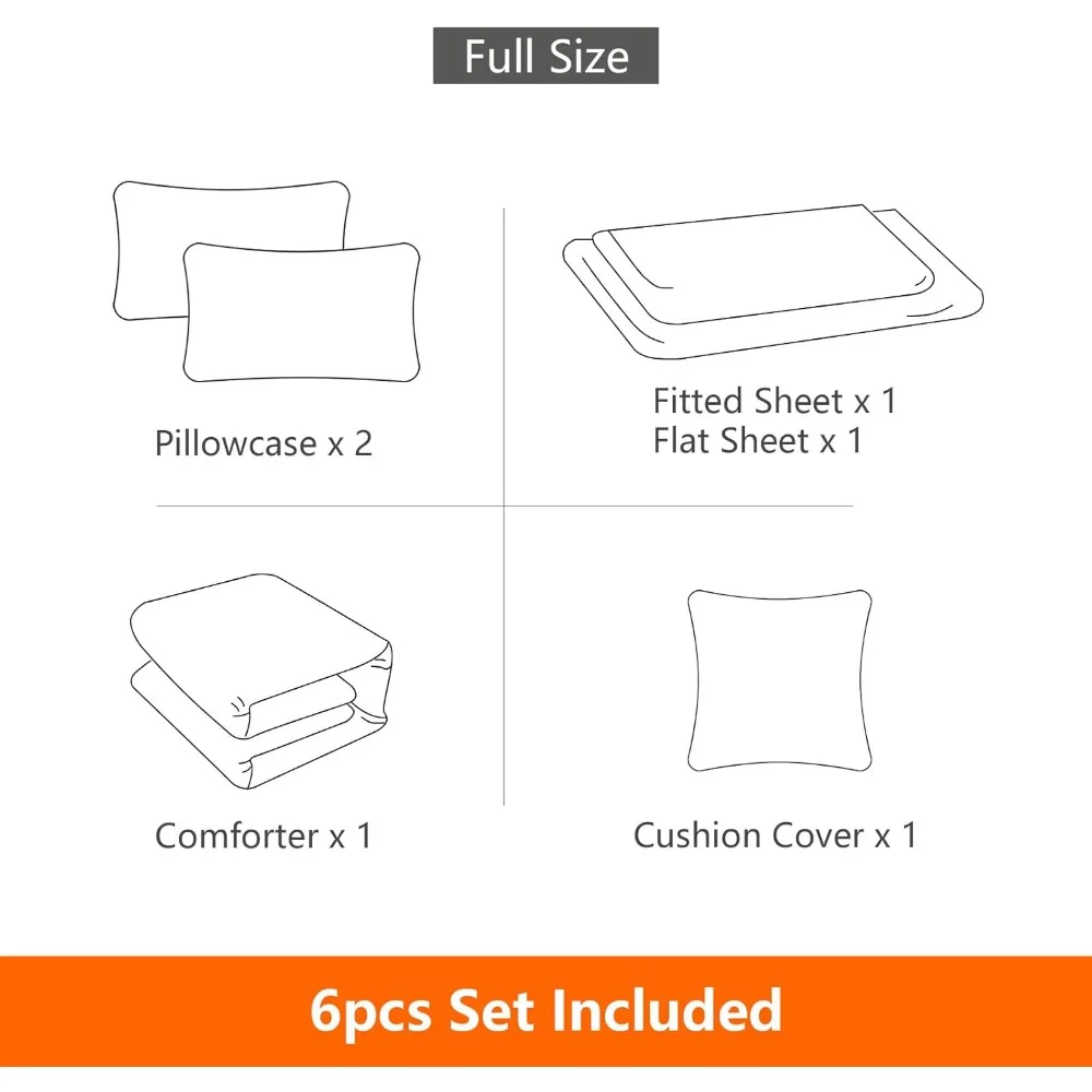 طقم سرير ألعاب مكون من 6 قطع بالحجم الكامل للأولاد طقم لحاف ألعاب للأولاد والبنات والأطفال والمراهقين سرير مكون من 6 قطع في حقيبة سرير ألعاب فيديو