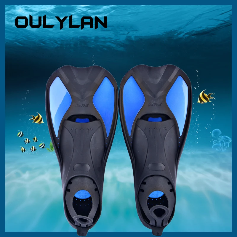 Oulylan Unisex Swim Diving Fins Soft Adult/Kids Snorkeling Foot Swimming Flippers Wear-Resistant Aqua Shoes for Water Sports