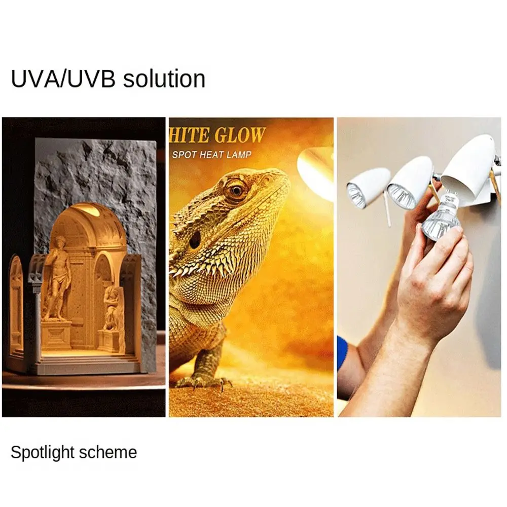 Home Reptile Heating Spotlight Dimming MR16 Minimalist Spotlights 50w GU10 Melting Wax Light Source Reptile Heating