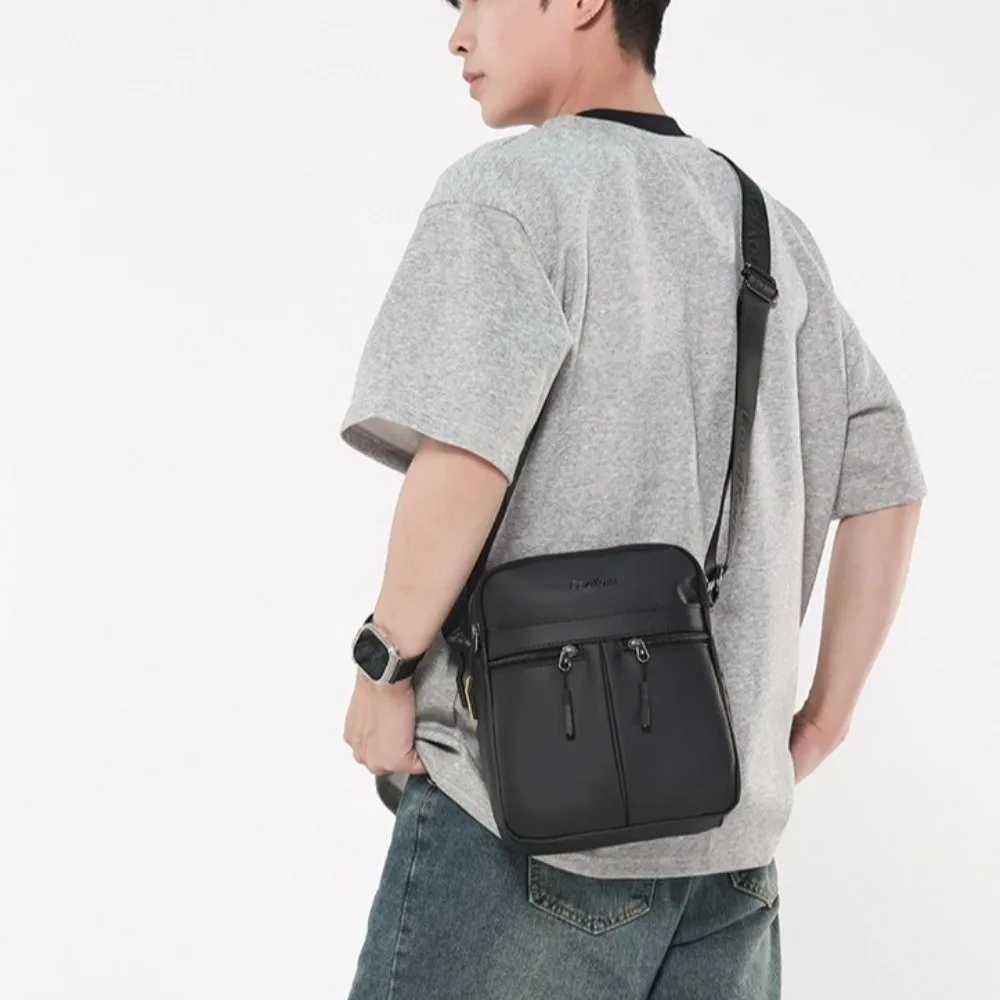 Single Shoulder Men Shoulder Bag Large Capacity Multi-functional Business Messenger Bag Square Multi-Pockets