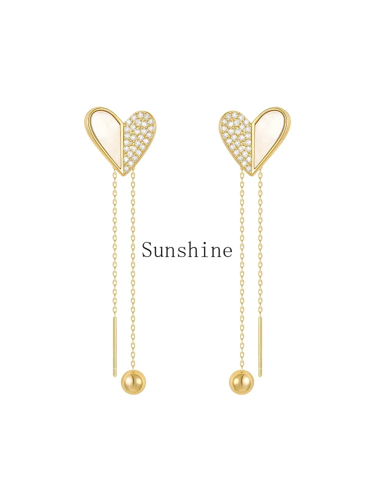 Taoxin high-end long fringed earrings light luxury unique earrings