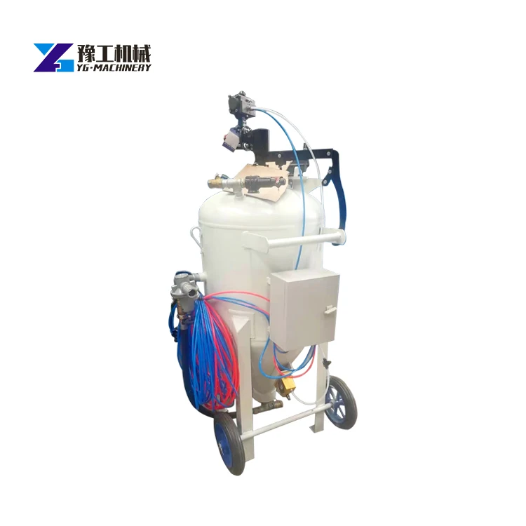 Industrial Heavy Duty Sandblaster Portable Abrasive Blast Pot Machine For Metal Surface Preparation Pipeline Coating Customized