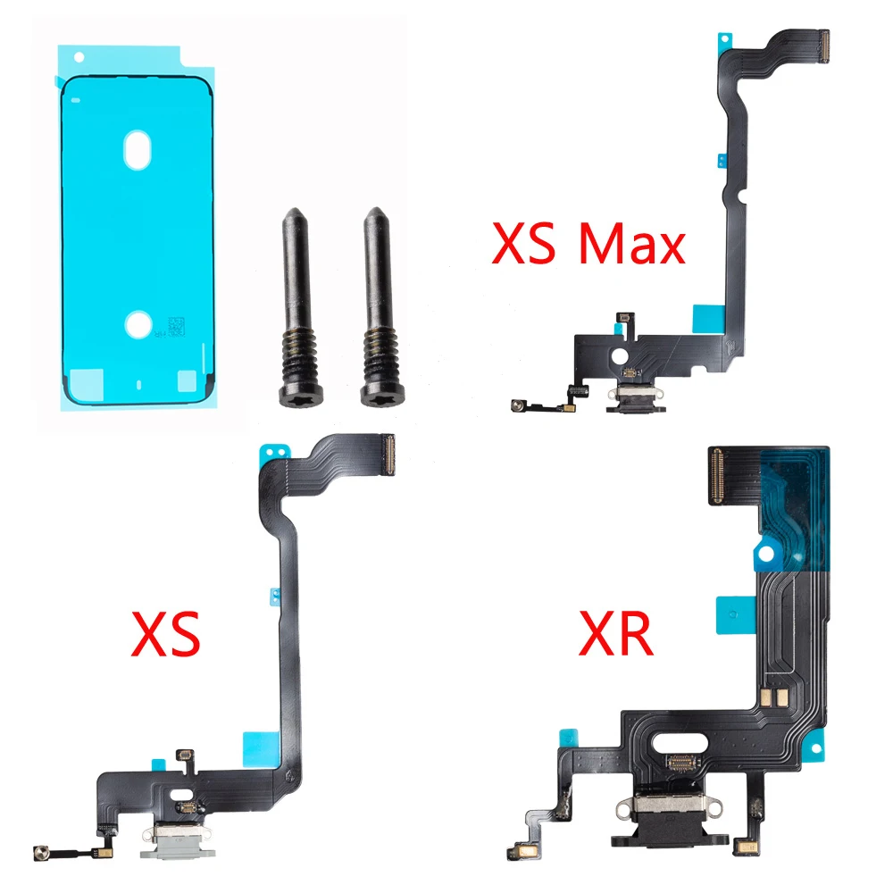 USB Port Charger Dock Connector Mic Charging Flex Cable For iPhone X XR XS Max  Dock Charging Flex